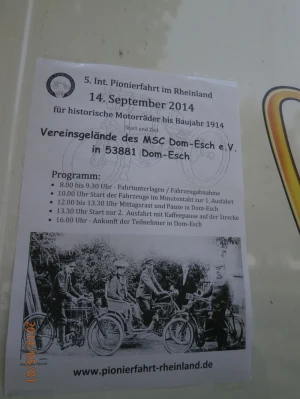 Tour am 1. Mai nach Dom Esch zur Oldtimer Motorrad Rallye