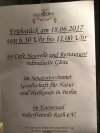 **** Jahres Tour der BFR'ler 2017 ****