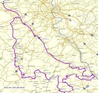 Rhein-Ahr Tour 285 KM
