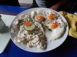 Frühstück im Bikers Rast